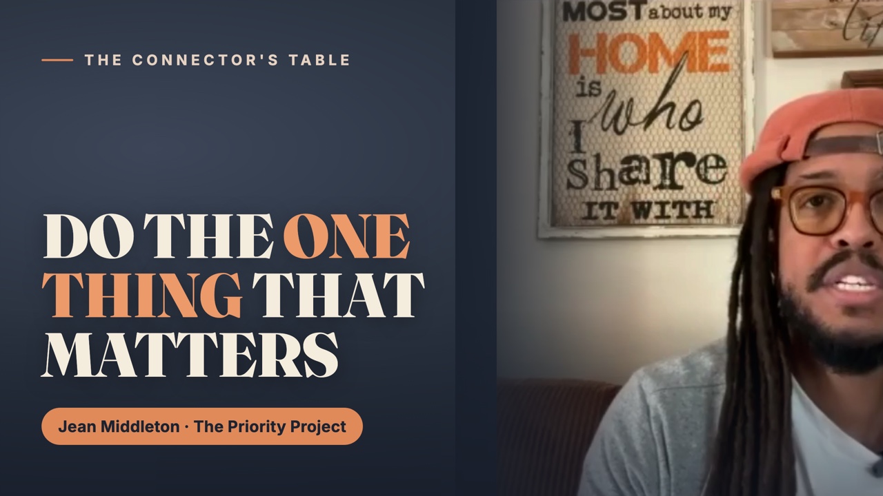 Jean Middleton of The Priority Project on The Connector's Table